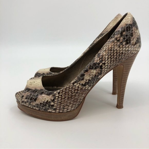 Preview International Tan & Black Breathable Heeled Boots | Ultra-High Heel - Picture 4 of 7